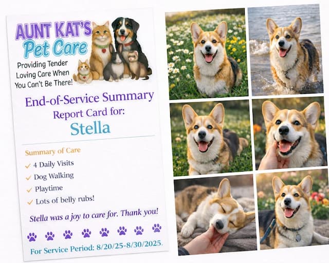 End-of-Service Digital Summary, Report Card and Photo Collage